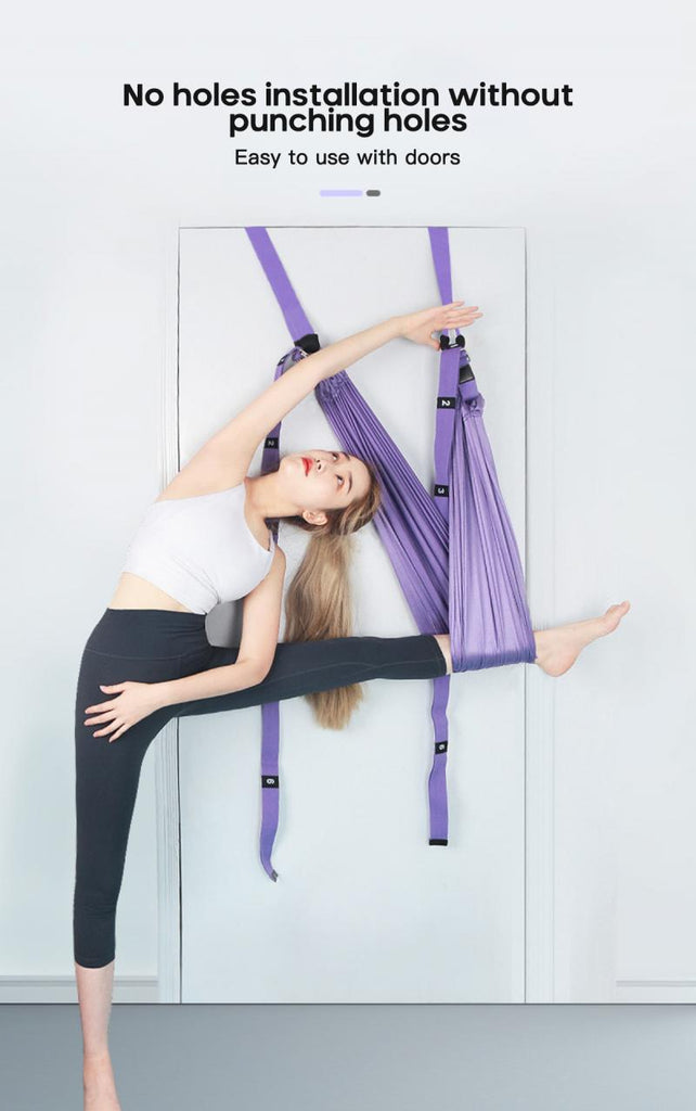 Adjustable  Fitness Aerial Yoga Swing Sling Hammock Trapeze Straps Yoga Flexibility Trainer Anti-gravity Inversion Exercises - meheshin