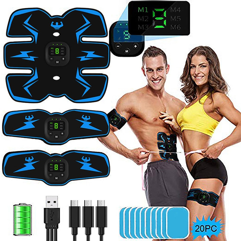 Abdominal Muscle Stimulator EMS Hip Trainer USB Rechargeable Body Slimming Massager Electric Weight Loss - meheshin