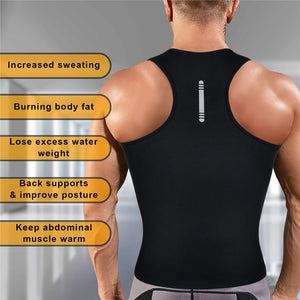 Junlan Shapewear for Men Waist Trainer Sauna Vest Slimming Shirt Training Top Tummy Control for Weight Loss - meheshin