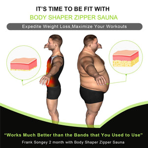 Junlan Shapewear for Men Waist Trainer Sauna Vest Slimming Shirt Training Top Tummy Control for Weight Loss - meheshin