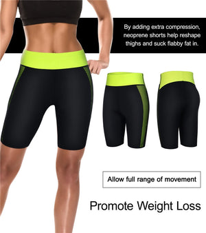 Junlan Neoprene Women Shorts Slimming Tummy Control Pants High Waist Trainer Bottom Thigh Reducing Sweaty Shapewear - meheshin