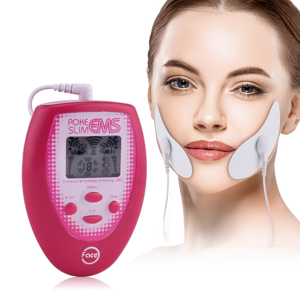 Tiny EMS Face Massage ABS Electronic Muscle Stimulation Massager Electrode Face Cheek Sticker - meheshin