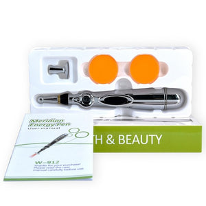 Open image in slideshow, Electronic Acupuncture Pen 9 Gears Pain Relief Therapy Massager &amp; Gel Meridian - meheshin
