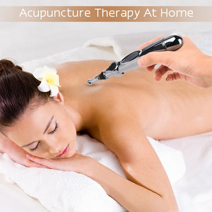 Electronic Acupuncture Pen 9 Gears Pain Relief Therapy Massager & Gel Meridian - meheshin