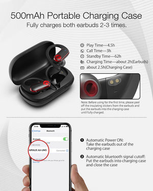 BlitzWolf AIRAUX UM3 TWS Sport bluetooth Headphones Wireless Smart Touch HD Calls Waterproof HiFi Stereo - meheshin