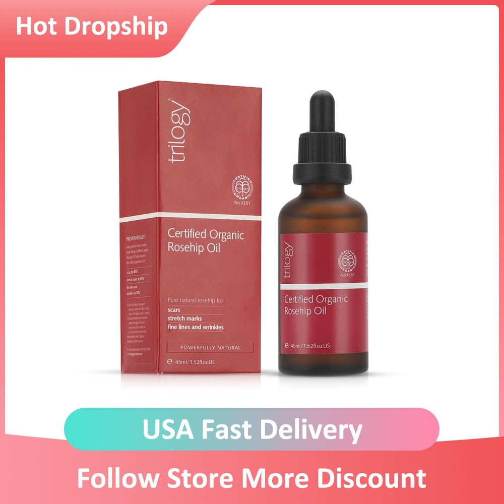Organic Rose Oil 45ml Dark Spots Eraser Acne Stretch Scar Removal Essence Skin Care Face Massager Beauty Care Oil - meheshin