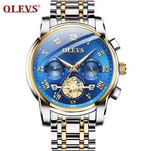 Open image in slideshow, Brand Luxury Business Fashion Chronograph Sport Waterproof Steel Quartz Clock - meheshin
