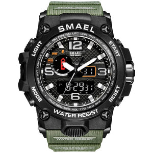 Open image in slideshow, Men Military Watch 50m Waterproof Wristwatch LED Quartz Sport Watch - meheshin
