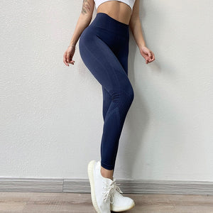 Open image in slideshow, Fitness High Waist Legging Tummy Control Seamless Energy Gymwear Workout Running Activewear Yoga Pant Hip Lifting Trainning Wear - meheshin
