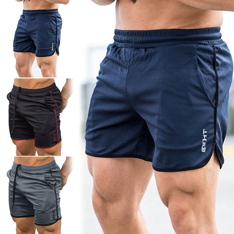 Men Shorts Sports Casual Clothing Fitness Workout Running Grid quick-drying compression Shorts Athletics #SD - meheshin