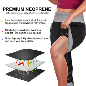 Women Fat Burning Junlan Pants Waist Trainer Neoprene Reducing Shorts Thigh Bottom Shapewear for Weight Loss - meheshin