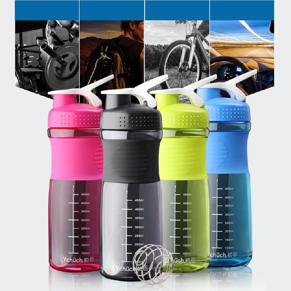 Sports protein powder shake cup fitness water milkshake stirring scale portable kettle Classic Bottle - meheshin