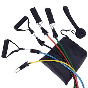 Pull Rope Fitness Exercises 11pcs/set Resistance Bands Training Yoga Tubes Rubber Expander with Bag - meheshin