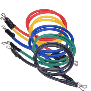 Pull Rope Fitness Exercises 11pcs/set Resistance Bands Training Yoga Tubes Rubber Expander with Bag - meheshin
