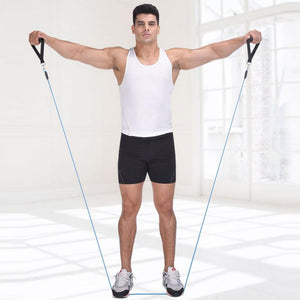 Pull Rope Fitness Exercises 11pcs/set Resistance Bands Training Yoga Tubes Rubber Expander with Bag - meheshin