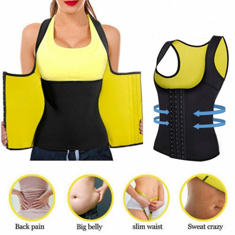 Women Waist Trainer Corset Weight Loss Slimming Neoprene Sauna Sweat Vest Workout Body Shaper Tank Top - meheshin