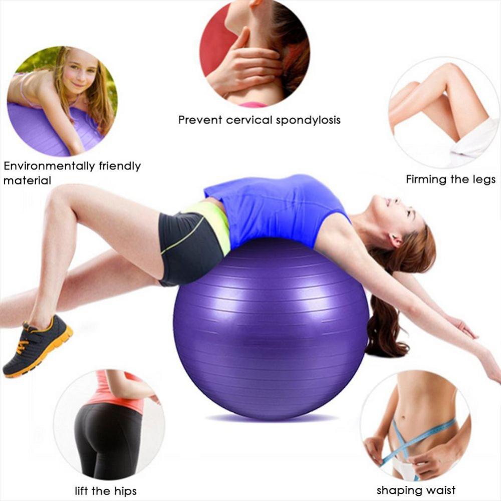 Sports Yoga Balls Pilates Fitness Gym Balance Exercise Massage Ball 55/65/75cm With Pump - meheshin