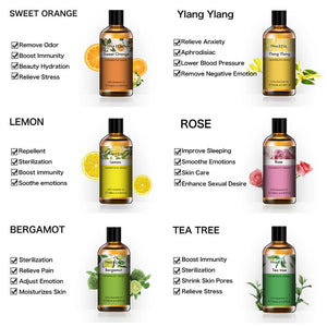 Eucalyptus Essential Oil 100ml Diffuser Pure Natural Rose Lavender Jasmine Vanilla Mint Shea Butter Tea Tree Oil - meheshin