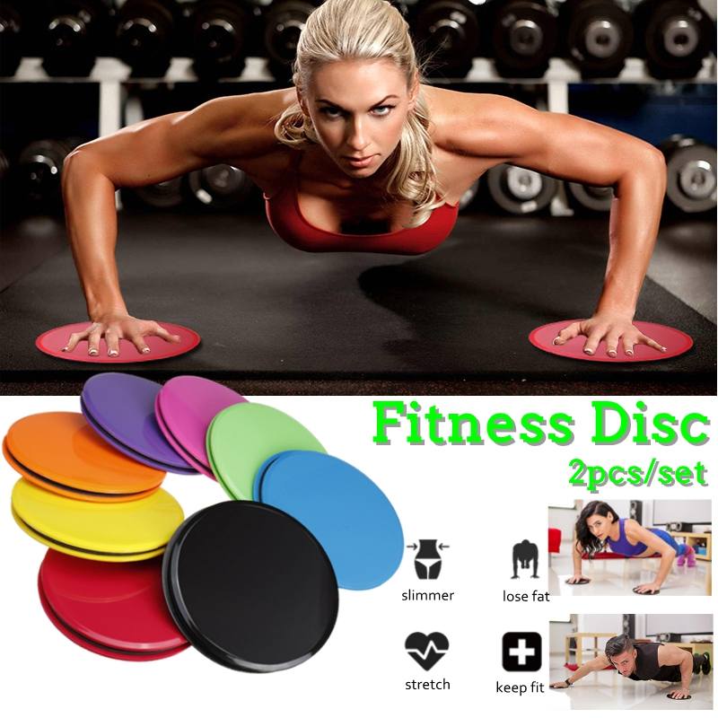 Exercise Sliding Gliding Discs 2Pcs Yoga Fitness Abdominal Trainers Core - meheshin