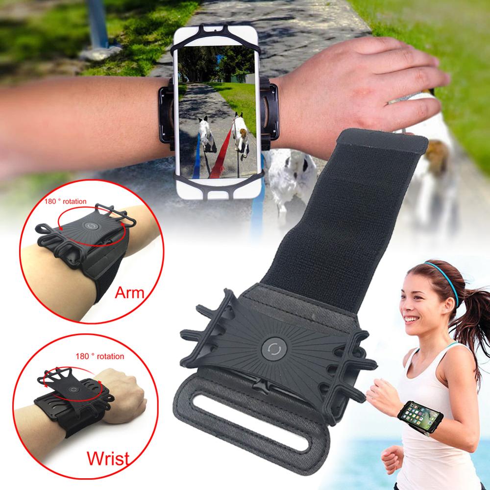 Universal mobile phone holder wristband 180 rotation - meheshin