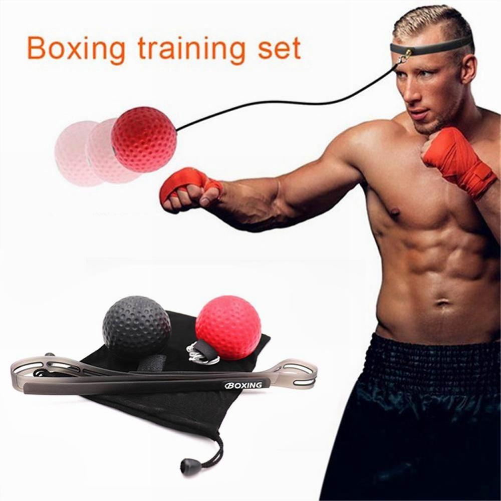 Boxing Reflex Speed Punch Ball MMA Sanda Boxer Raising Reaction Force Hand Eye Training Set Stress Gym Boxing Muay Thai Exercise - meheshin