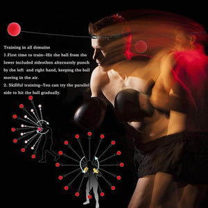 Boxing Reflex Speed Punch Ball MMA Sanda Boxer Raising Reaction Force Hand Eye Training Set Stress Gym Boxing Muay Thai Exercise - meheshin