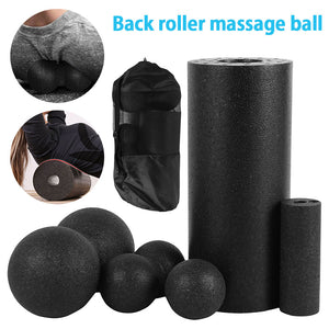 Foam Roller Ball 5pcs Set Yoga Pilates Block Gym Sports Fitness Massage for Therapy Relax - meheshin