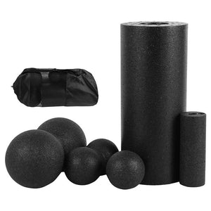 Open image in slideshow, Foam Roller Ball 5pcs Set Yoga Pilates Block Gym Sports Fitness Massage for Therapy Relax - meheshin
