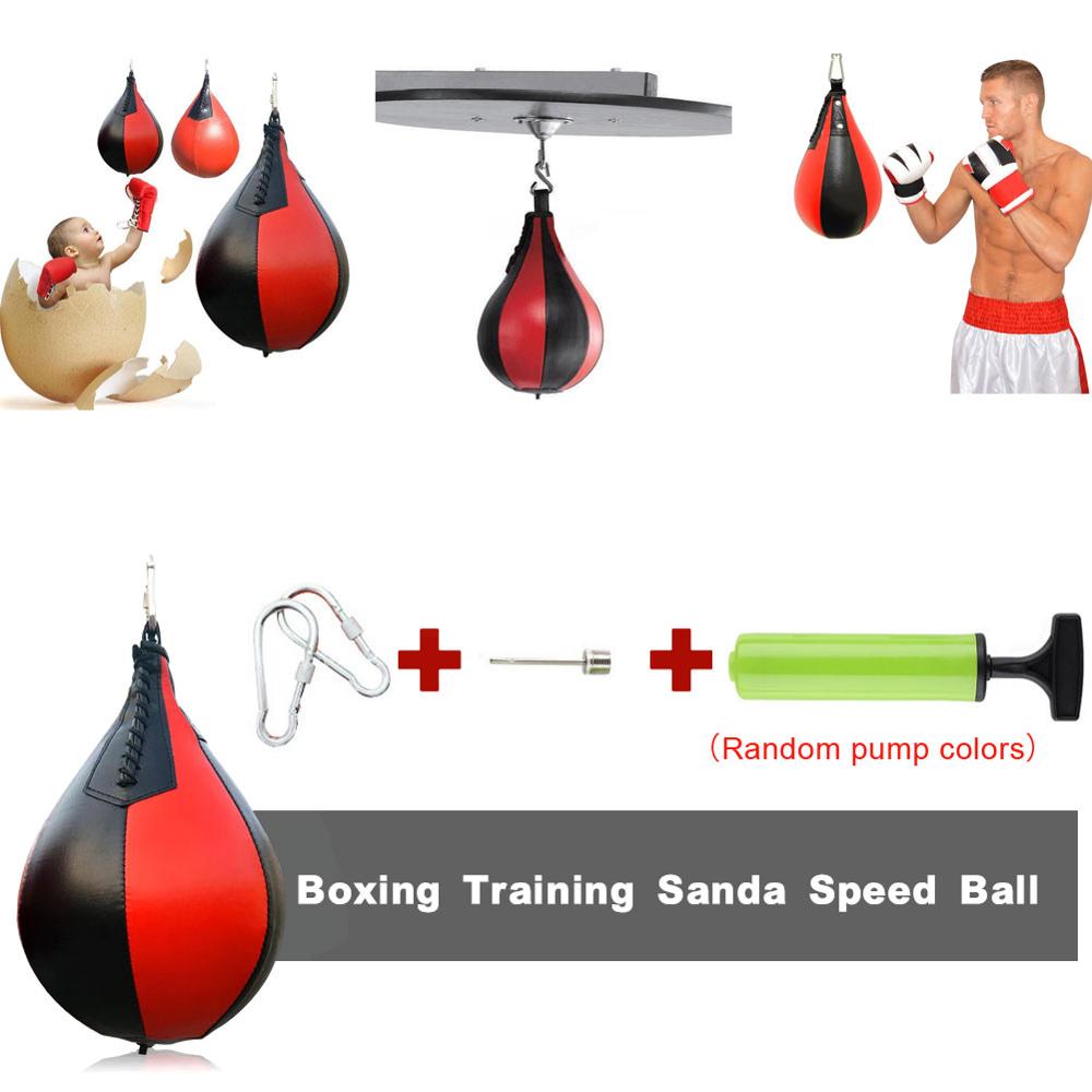 Leather Punching Ball Quality Design Pu Pear Boxing Bag Reflex Speed Balls Fitness Training - meheshin