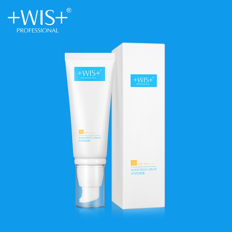 WIS 40g Sunblock SPF 50 Moisturizing Protect Skin Oil Control Non-Sticky Face Suncreen Cream - meheshin