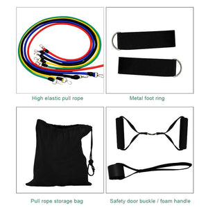 VIP  17 Pcs/Set Latex Resistance Bands Crossfit Training Exercise Yoga - meheshin