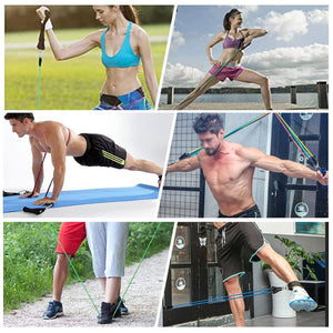 VIP  17 Pcs/Set Latex Resistance Bands Crossfit Training Exercise Yoga - meheshin