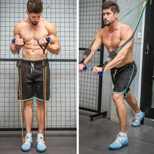 VIP  17 Pcs/Set Latex Resistance Bands Crossfit Training Exercise Yoga - meheshin