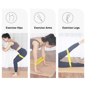 Elastic Resistance Bands Exercise Yoga Training Pull Rope Loop Strength Fitness Tape Workout - meheshin