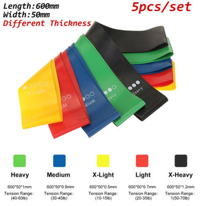 Elastic Resistance Bands Exercise Yoga Training Pull Rope Loop Strength Fitness Tape Workout - meheshin