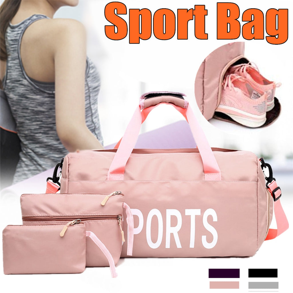 Waterproof Gym Bags For Men Women 3Pcs Travel Sac Swim Yoga Bag with Shoes Storage - meheshin