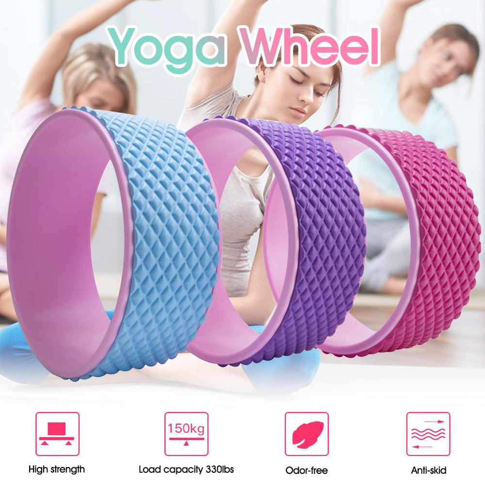 Yoga Wheel Pilates with Buddha Lotus Professional TPE Yoga Circles Gym Workout Back Training Tool For Bodybuilding Fitness - meheshin