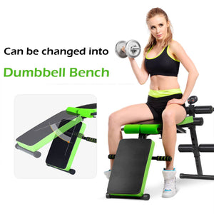 Foldable Multi-Function Training Bench, Backrest Sit Up Abdominal Bench, Dumbbell Bench,With Resistance,Weight Fitness Equipment - meheshin