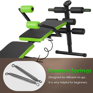 Foldable Multi-Function Training Bench, Backrest Sit Up Abdominal Bench, Dumbbell Bench,With Resistance,Weight Fitness Equipment - meheshin