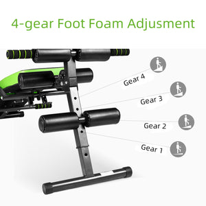 Foldable Multi-Function Training Bench, Backrest Sit Up Abdominal Bench, Dumbbell Bench,With Resistance,Weight Fitness Equipment - meheshin