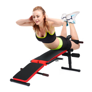 Foldable Multi-Function Training Bench, Backrest Sit Up Abdominal Bench, Dumbbell Bench,With Resistance,Weight Fitness Equipment - meheshin
