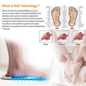 Electric EMS Foot Massager Muscle Stimulator Leg Reshaping Relieve Ache Pain - meheshin