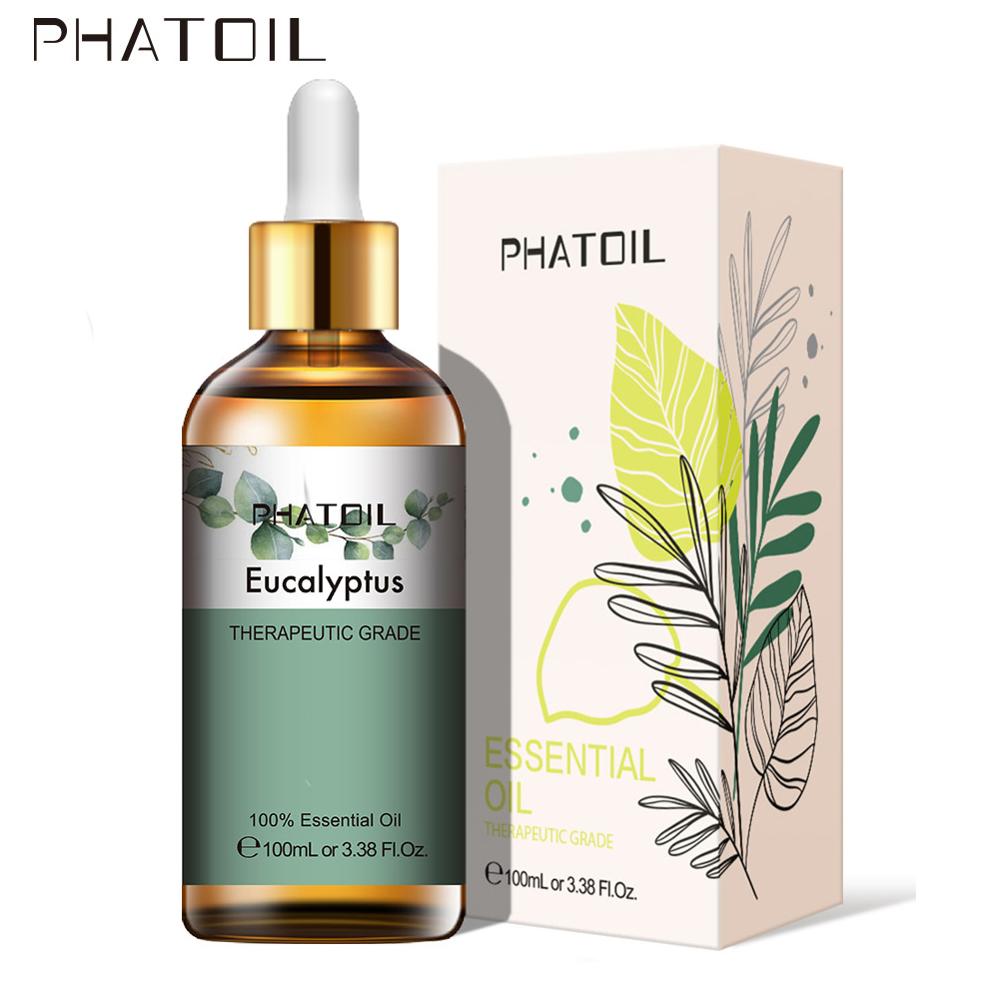 Eucalyptus Essential Oil 100ml Diffuser Pure Natural Rose Lavender Jasmine Vanilla Mint Shea Butter Tea Tree Oil - meheshin