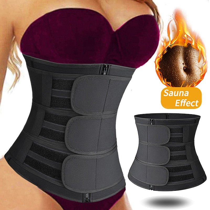 Neoprene Sweat Waist Trainer Body Shaper Tummy Corset Slimming Belt Shapewear Weight Loss Belly Band Workout - meheshin