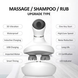 AGDOAD Smart Head Scalp Massager USB Charging Wireless Stress Relax Body Back Massager - meheshin