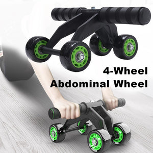 Power Abdominal 4 Wheel Muscle Exercise Equipment Home Fitness Ab Roller - meheshin