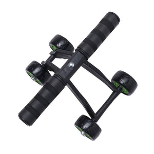 Power Abdominal 4 Wheel Muscle Exercise Equipment Home Fitness Ab Roller - meheshin