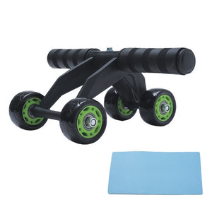 Open image in slideshow, Power Abdominal 4 Wheel Muscle Exercise Equipment Home Fitness Ab Roller - meheshin
