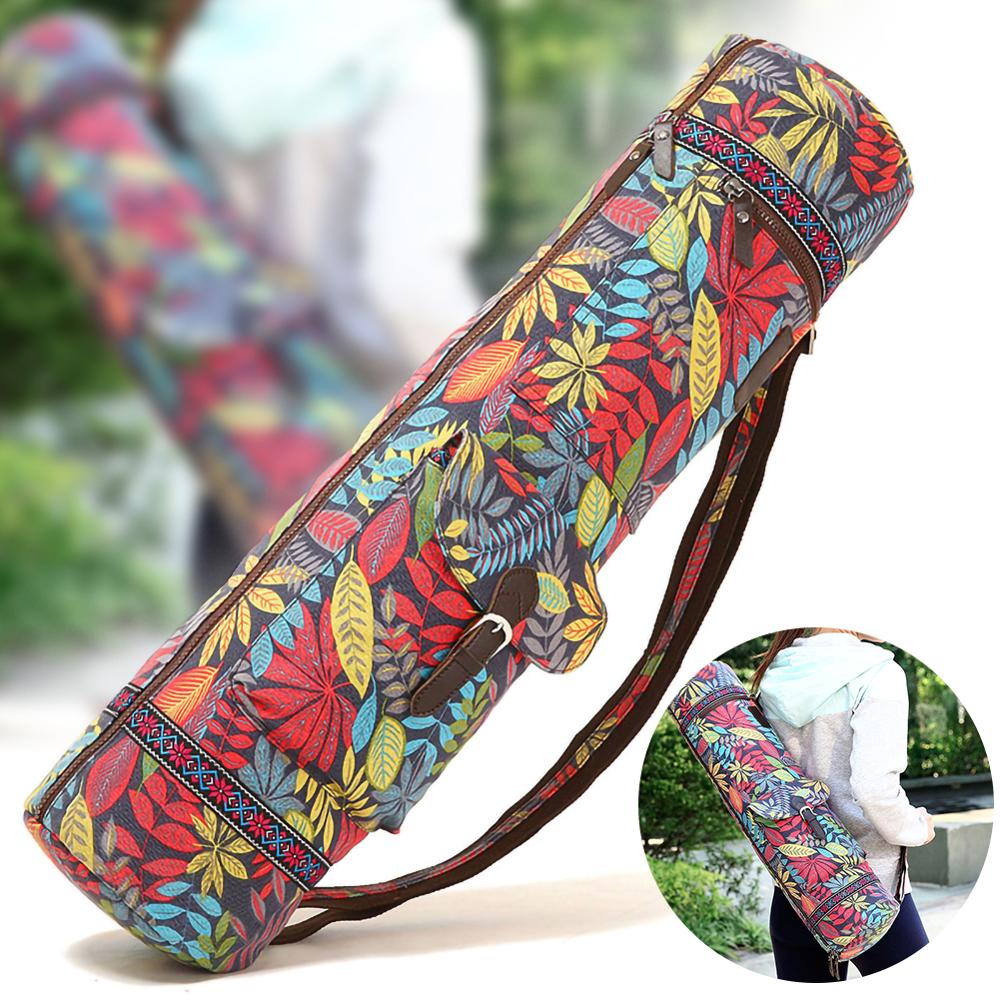 Full Zipper Sports Yoga Mat Tote Bag Printed Multi-function Sports Storage - meheshin