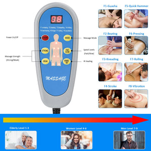 Portable Electric Heating Vibrating Back Massager Chair Cushion Seat Pad For Car Home Office Lumbar Neck Full Body Pain Relief - meheshin